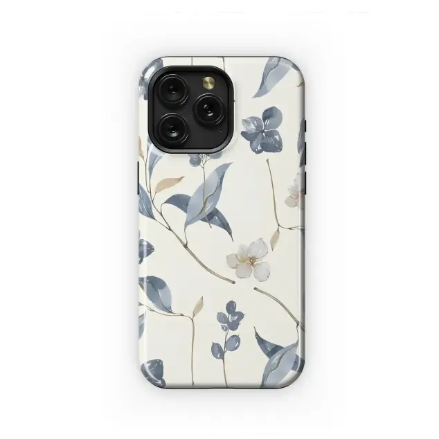 Samsung Galaxy S22 Celestial Blue Garden Watercolor Art Phone Case