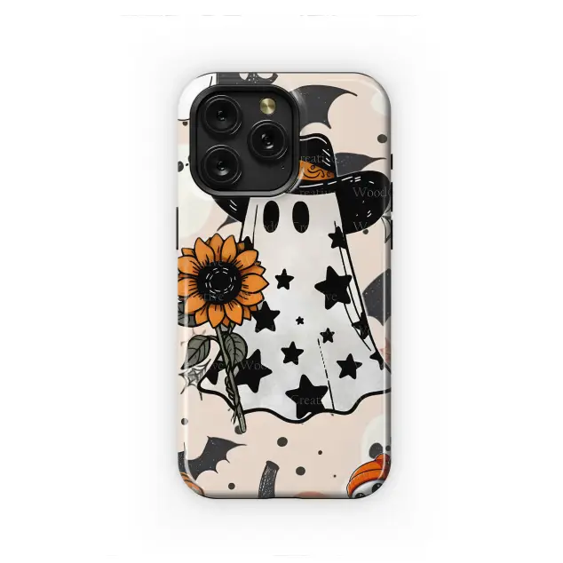 Samsung Galaxy S23 Fan Edition Ghostly Cowboy with a Sunflower Phone Case