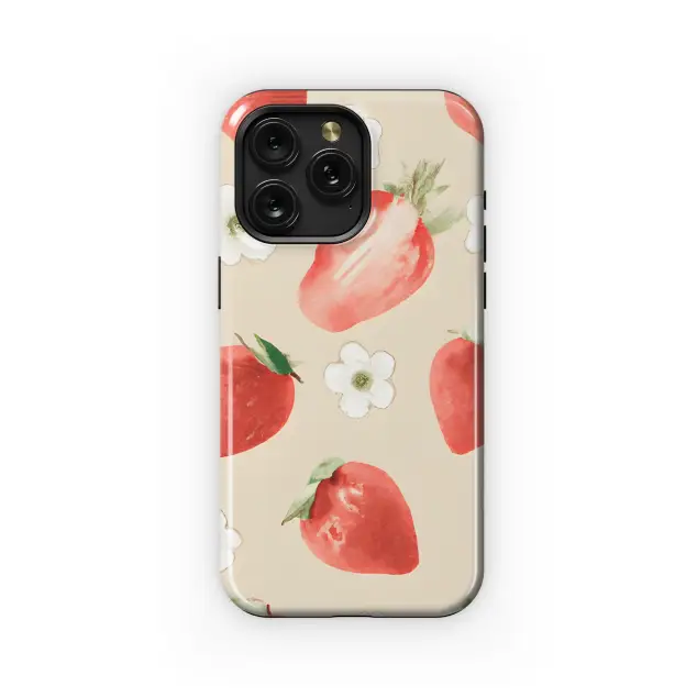 Samsung Galaxy S23 Fan Edition Watercolor Strawberry Phone Case