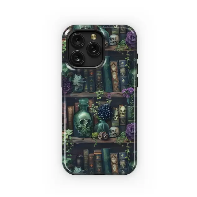 Samsung Galaxy S23 Ultra Book Lover Gothic Bookshelf Witchy Spell Phone Case