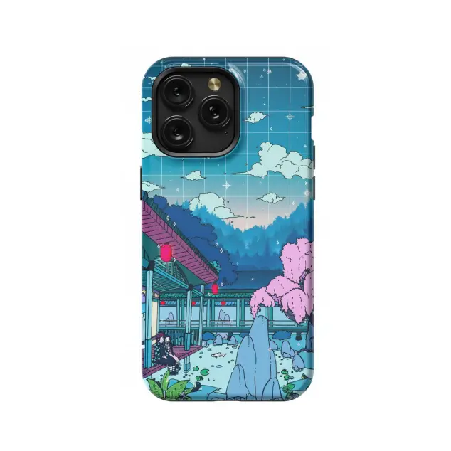 Samsung Galaxy S23 Ultra Demon Slayer Lofi Anime City Phone Case