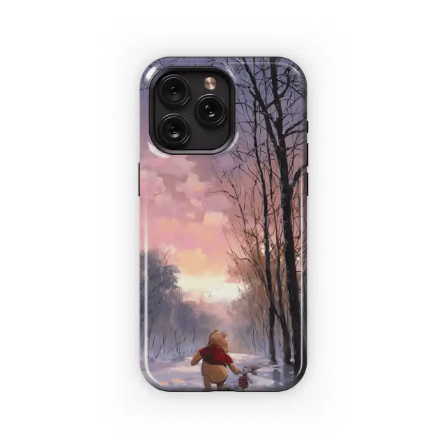 Samsung Galaxy S23 Ultra Winnie the Pooh Winter Walk Phone Case