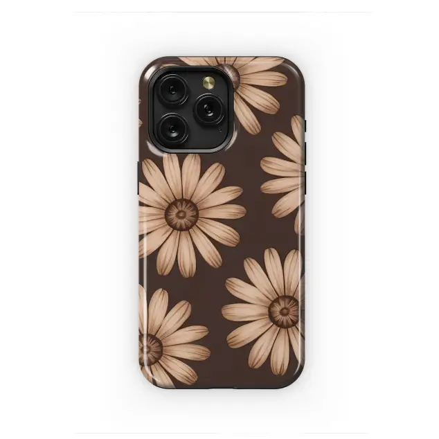 Samsung Galaxy S23 Sepia Tone Retro Floral Bloom Phone Case