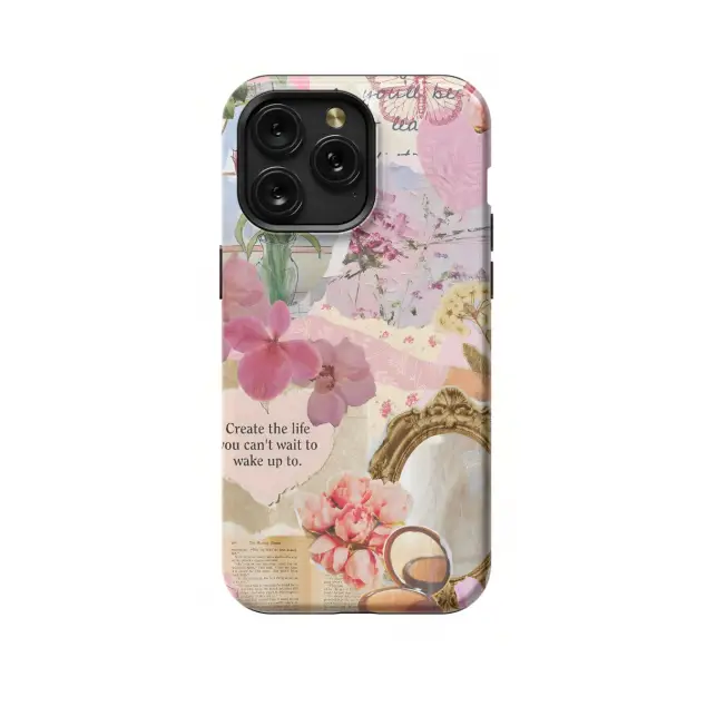 Samsung Galaxy S23 Spring Collage - Light Pink - and - Aesthetic Design Phone Case