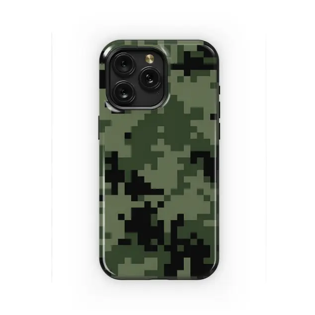 Samsung Galaxy S24 Fan Edition Camouflage Pattern Tiles Woodland Phone Case