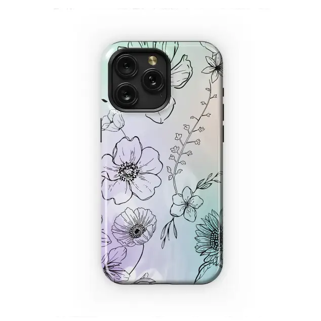 Samsung Galaxy S24 Fan Edition Delicate Flora in a Pastel Aura Phone Case