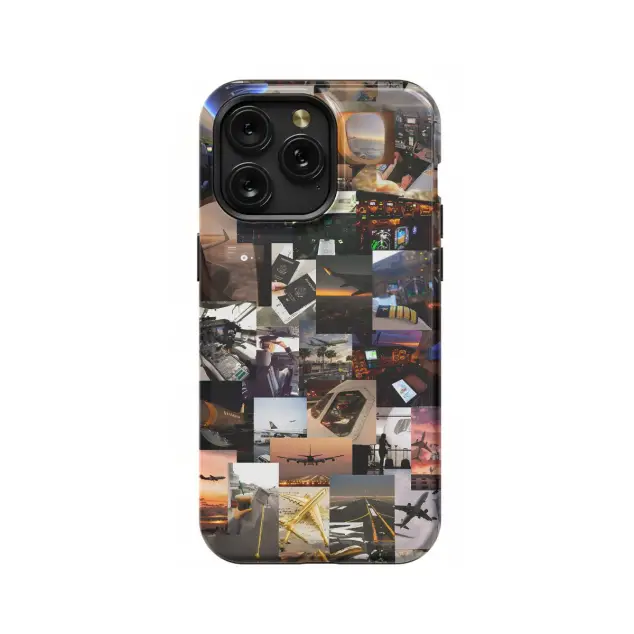 Samsung Galaxy S24 Fan Edition Travel Airplane Collage # Phone Case