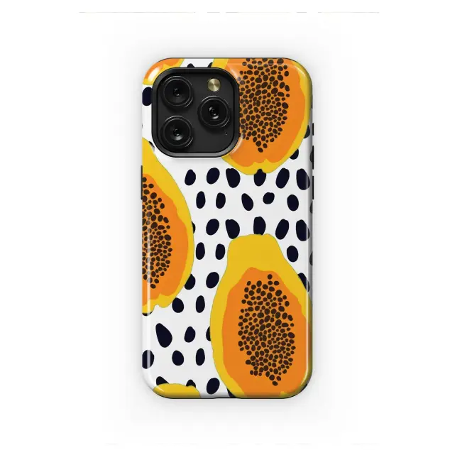 Samsung Galaxy S24 Fan Edition Tropical Papaya Polka Dot Pop Phone Case