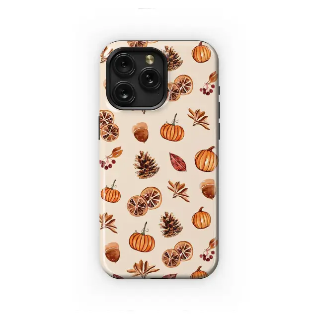 Samsung Galaxy S24 Ultra Cozy Autumn Harvest Watercolor Pattern Phone Case
