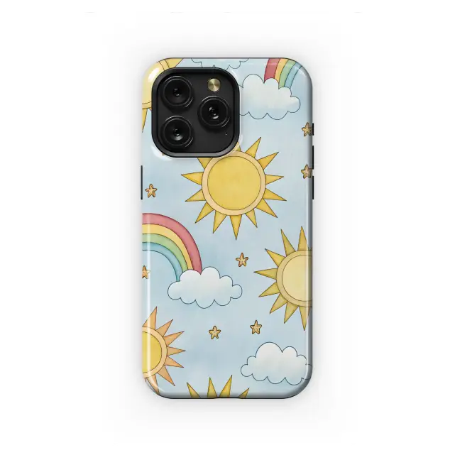 Samsung Galaxy S25 Ultra Sunny Rainbow Skies Whimsical Design Phone Case