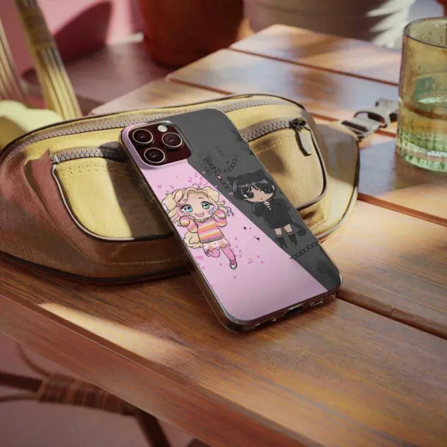 Samsung Galaxy S25 Ultra Wednesday and Enid, Sunshine and Midnight Window Phone Case