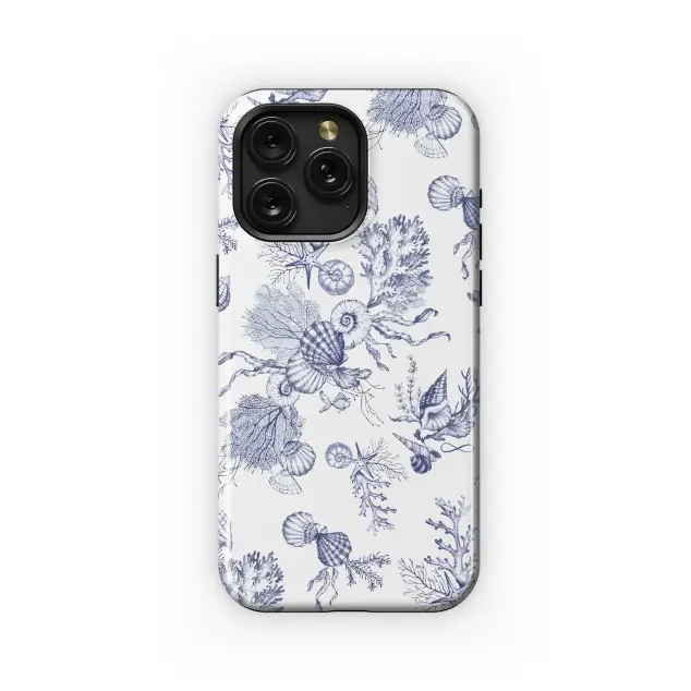 Samsung Galaxy S6 Indigo Sea Life Sketch Phone Case