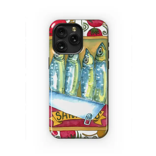Samsung Galaxy S6 Sardine Painting with Berries Phone Case