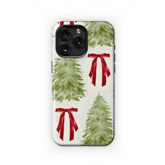 Samsung Galaxy S8 Christmas Pines and Scarlet Bows Phone Case