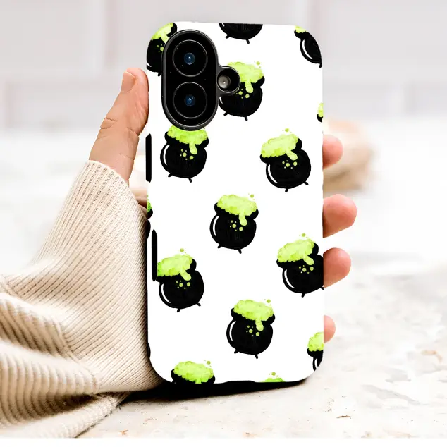 Samsung Galaxy S9 Plus Witch Cauldron Green Potion Halloween Spooky Pattern S S Phone Case