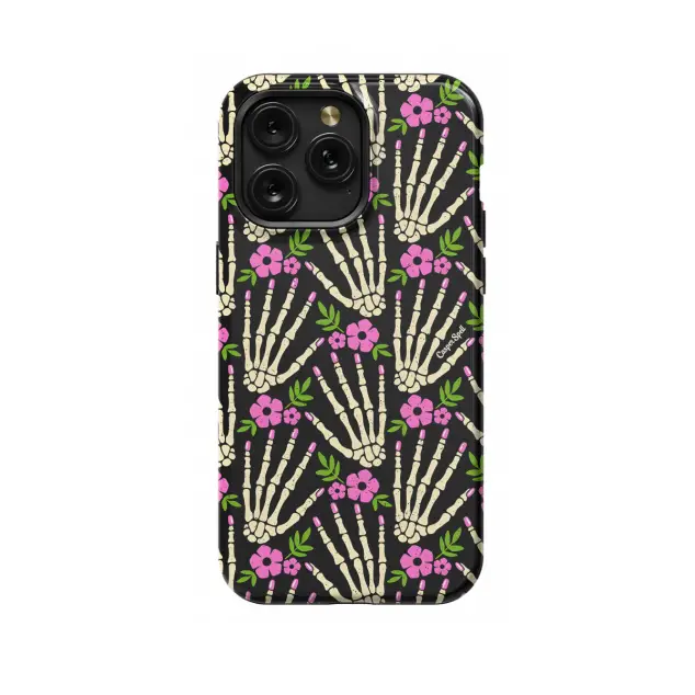 Samsung Galaxy S9 Skeleton Hand Glamour Girl Flower Phone Case