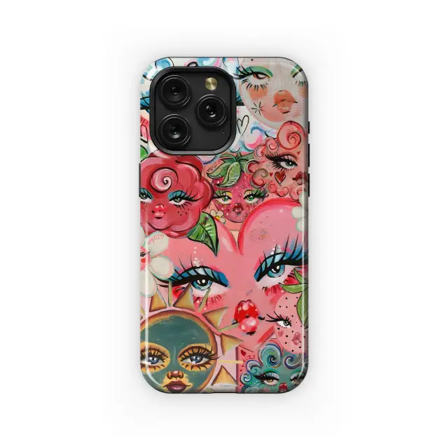 Samsung Galaxy Xcover 4 Groovy Girl Faces Phone Case