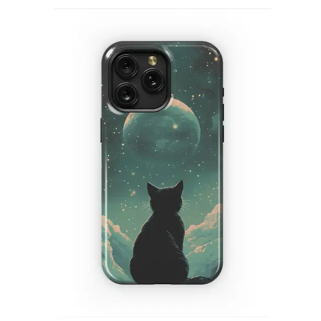 Samsung Galaxy Xcover 4 Mystical Universe Night Black Cat Phone Case