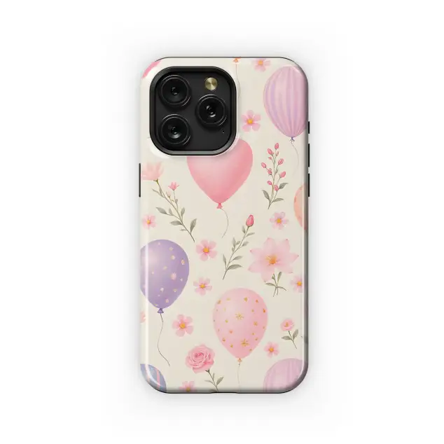 Samsung Galaxy Z Flip4 Pastel Floating Blooms and Balloons Phone Case