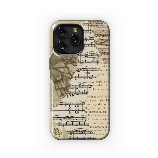 Samsung Galaxy Z Flip4 Vintage Music Butterfly Phone Case