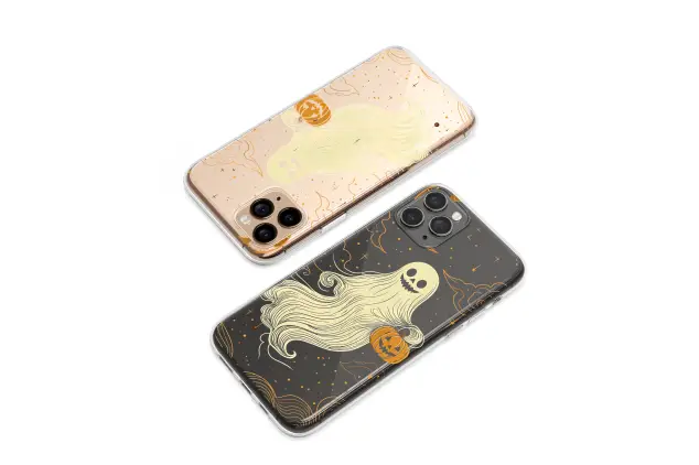 Sony Xperia 10 III Lite Clear Whimsical Ghost in Golden Starlight Phone Case