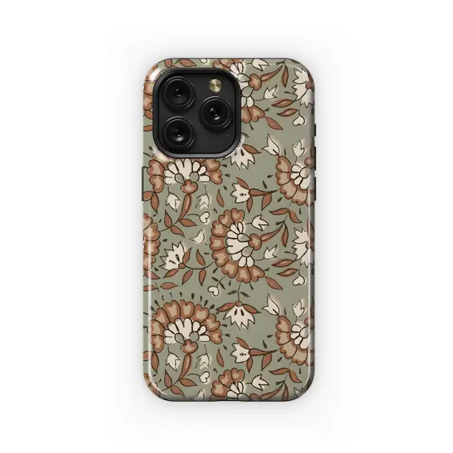 Sony Xperia 10 III Lite Floral Batik Block Print Phone Case