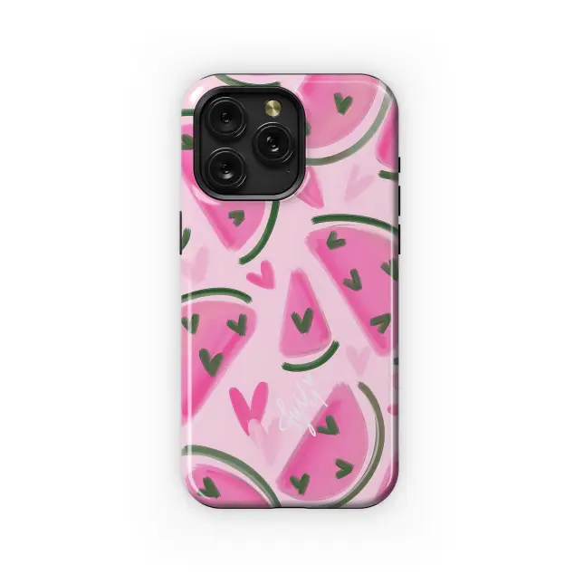 Sony Xperia 10 III Pink Watermelon Hearts Phone Case
