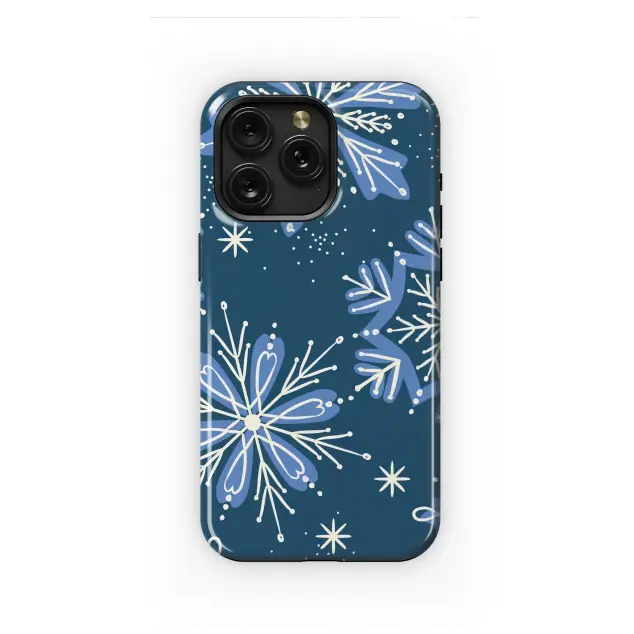 Vivo Y33 Winter Snowflake Pattern Blue Holiday Design Phone Case