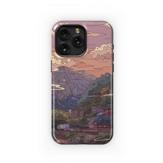 Xiaomi 11 Lite 5G NE Mountain Town Sunset Phone Case