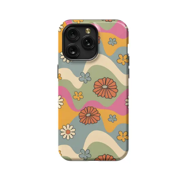Xiaomi 11 Lite 5G NE Retro Wavy Flowers Daisy Phone Case