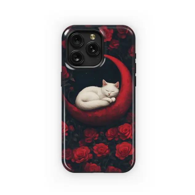 Xiaomi 11 Lite 5G NE White Cat Red Roses Phone Case