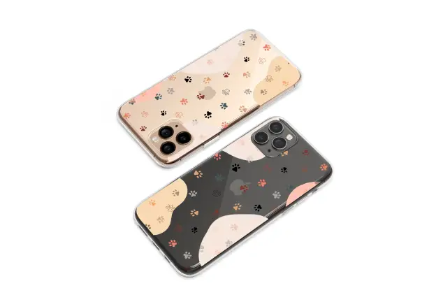 Xiaomi 11T Pro Clear Pastel Paws Abstract Glitch Art Phone Case
