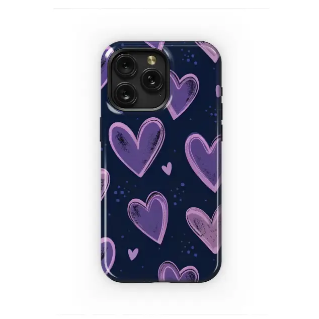 Xiaomi 11i Cosmic Love Purple Heart Pattern Phone Case