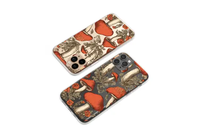 Xiaomi 13 Lite Clear Enchanted Forest Mushroom Botanical Art Phone Case