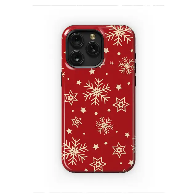 Xiaomi 13 Lite Crimson Winter Snowflake Star Design Phone Case