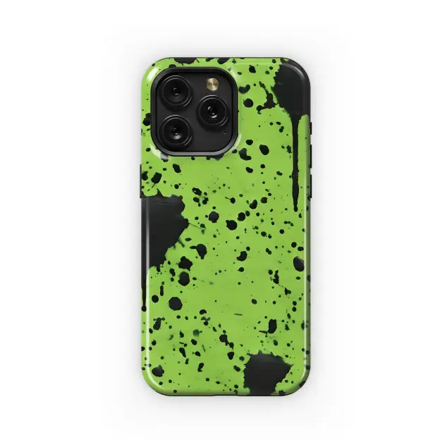 Xiaomi 13T Neon Green with Black Paint Spots Phone Case