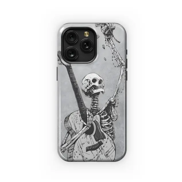 Xiaomi Mi 10T 5G Gothic Skeleton Red Rose Guitar Phone Case