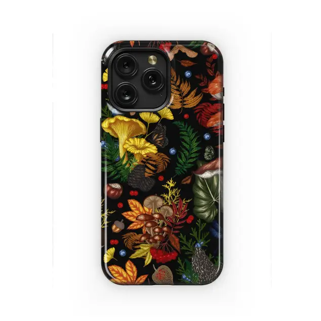 Xiaomi Mi 10T 5G Mushroom Plants Insects Berries Seamless Pattern Phone Case