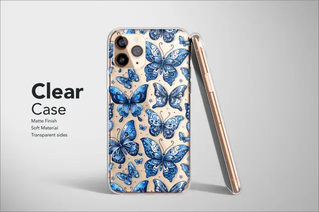 Xiaomi Mi 10T Lite 5G Clear Celestial Blue Moth Mystical Butterfly Phone Case