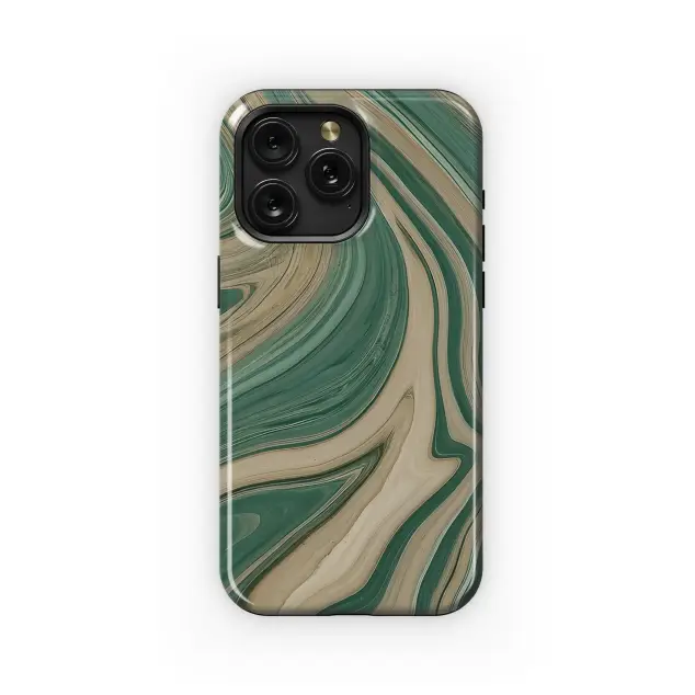 Xiaomi Mi 10T Lite 5G Green Beige Marbled Phone Case