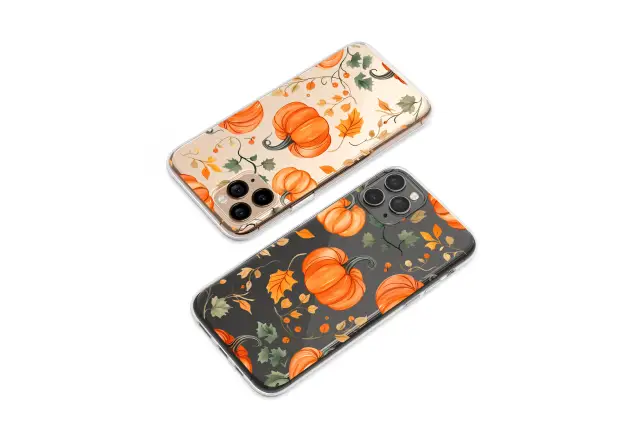Xiaomi Mi 11 Lite Clear Enchanted Autumn Pumpkin Patch Art Phone Case