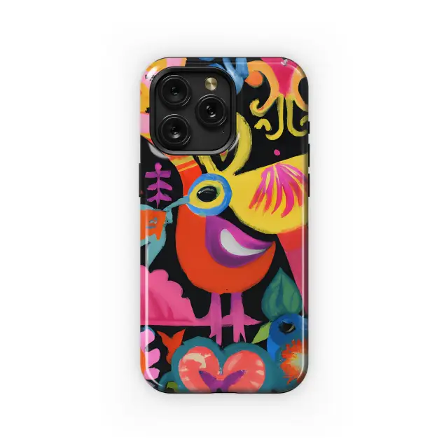 Xiaomi Mi 11 Lite Folk Postcard with Flowers Phone Case