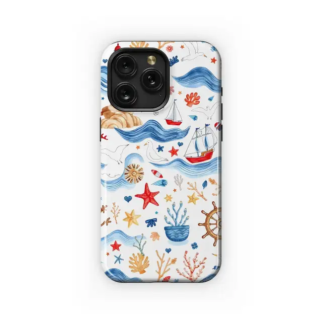 Xiaomi Mi Note 10 Pro Coastal Ocean Nautical Life Watercolor Phone Case
