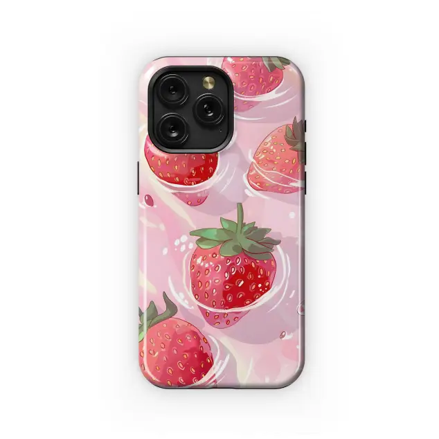 Xiaomi Poco C75 Pink Strawberry Swirl Phone Case