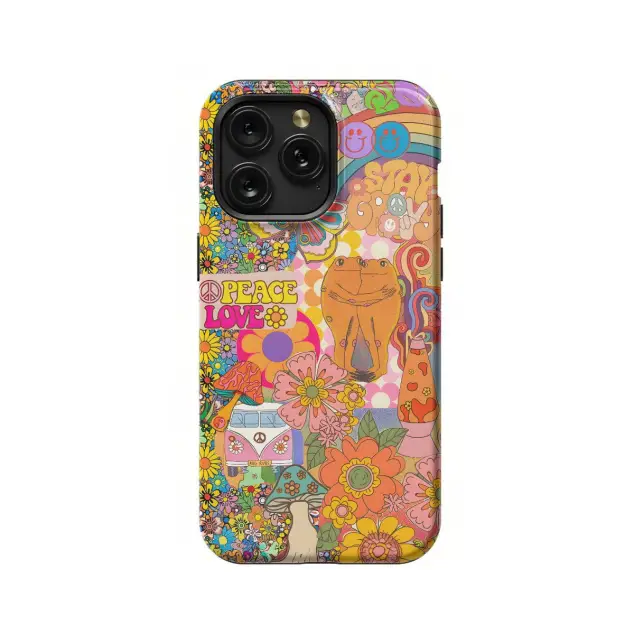 Xiaomi Poco M3 Pro 5G Retro Groovy Hippie Floral Rainbow Trippy # Phone Case