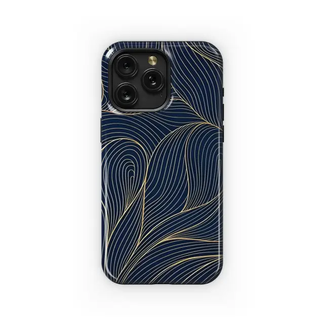 Xiaomi Poco M6 4G Art Deco Gold Leaves Phone Case