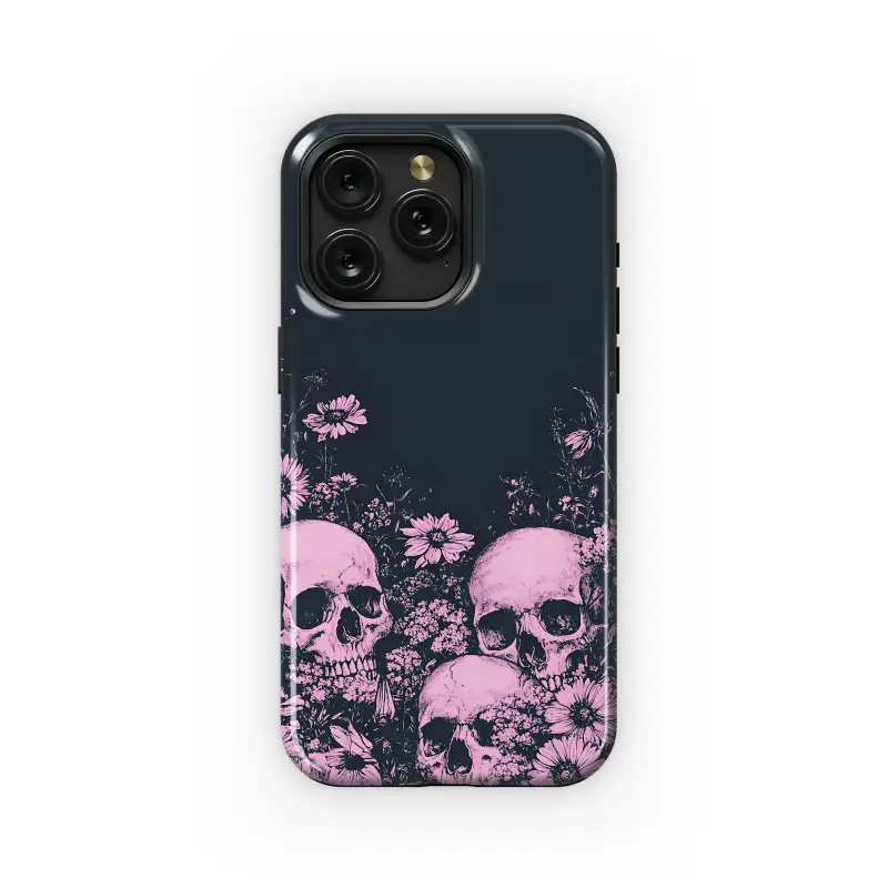 Xiaomi Poco M6 4G Skulls & Floral Bloom Phone Case - Image 1