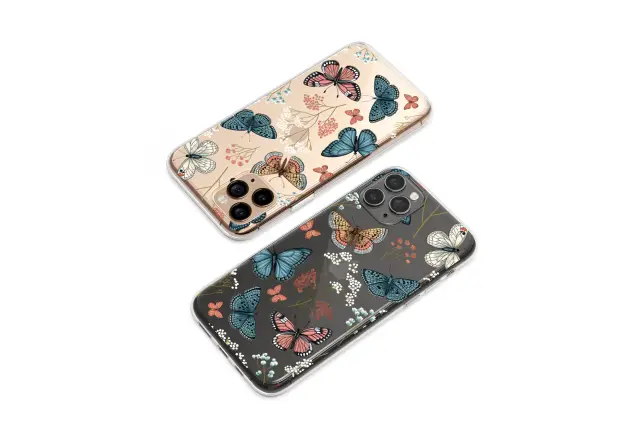 Xiaomi Poco X3 NFC Clear Enchanted Butterfly Glitch Garden Phone Case