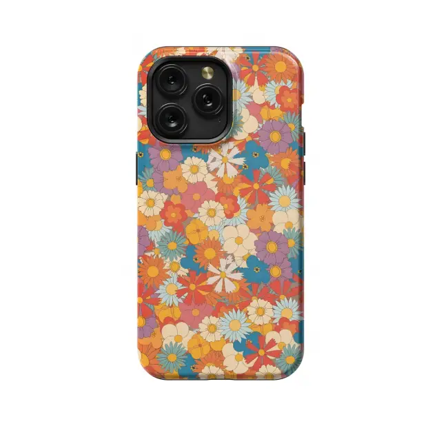 Xiaomi Poco X6 Pro Retro Groovy Hippie Floral Rainbow Trippy Phone Case