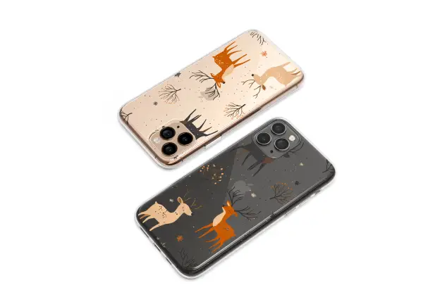 Xiaomi Redmi 10 2022 Clear Enchanted Winter Forest Deer Magic Phone Case